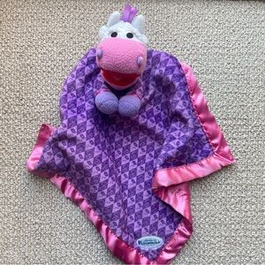 Jim Henson PAJANIMALS Lovey Cowbella Cow Plush Security Blanket Blankie By Tomy